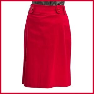 Forever 21 (Size 13 - EUC) Red Fitted Knee-Length Skirt